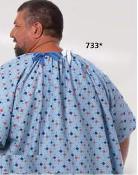 Fashion Seal Uniforms Magna Sized Patient Gown, Diamond Print