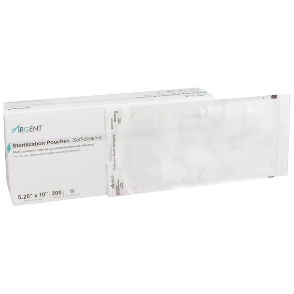 McKesson Argent Sure-Check Sterilization Pouch, 5-1/4 x 10 Inch