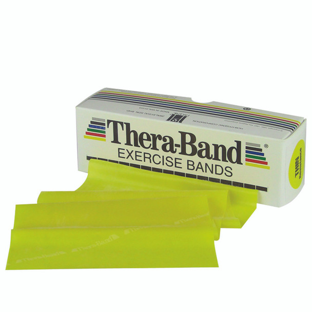 TheraBand Exercise Resistance Band, Yellow, 5 Inch x 6 Yard, X-Light Resistance