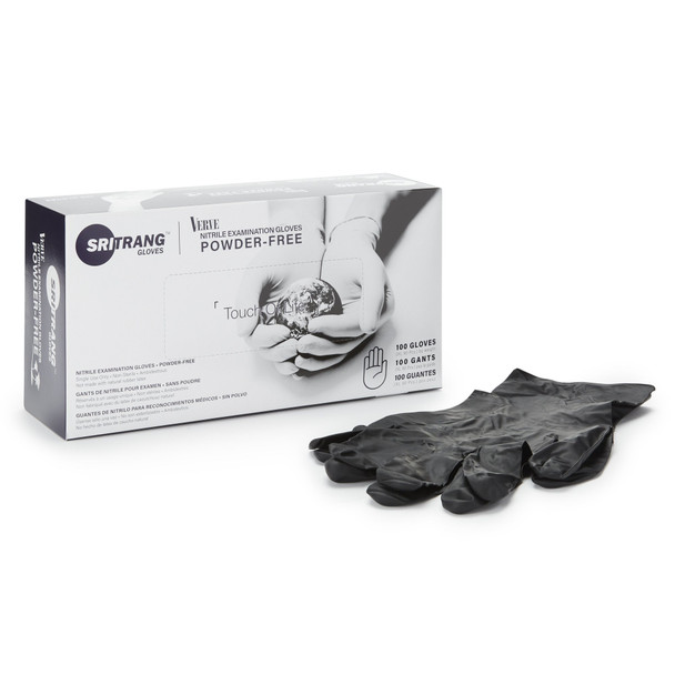 Touch of Life Nitrile Exam Glove, Large, Black