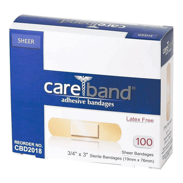Careband Sheer Adhesive Strip, 3/4 x 3 Inch