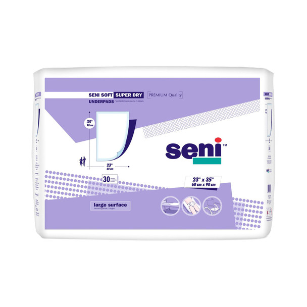 Seni Soft Super Dry Underpad, 23 x 35 Inch