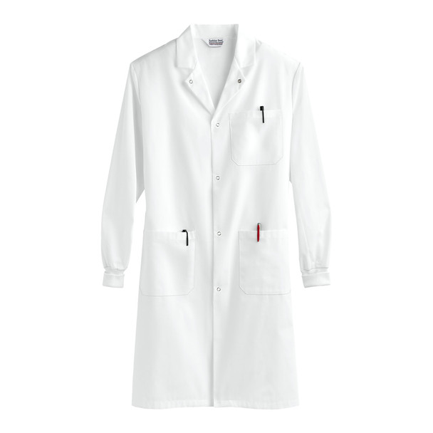 Fashion Seal Healthcare Knit Cuff Lab Coat, Medium, White