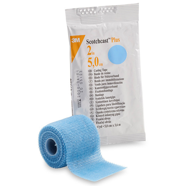 3M Scotchcast Plus Light Blue Cast Tape, 2 Inch x 4 Yard