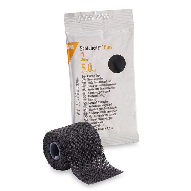 3M Scotchcast Plus Black Cast Tape, 2 Inch x 4 Yard