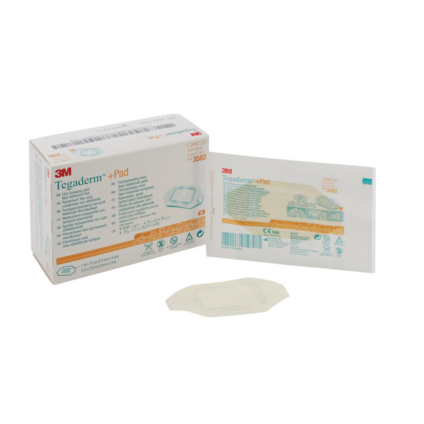 3M Tegaderm Film Dressing with Pad, 2 x 2-3/4 Inch