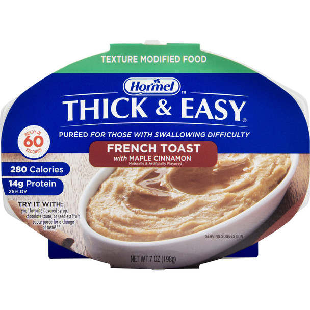 Thick & Easy Purées Maple Cinnamon French Toast Purée Thickened Food, 7-ounce Tray