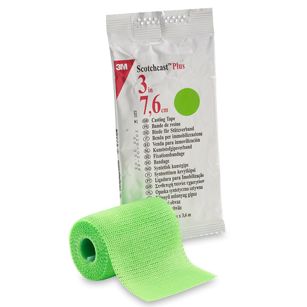 3M Scotchcast Plus Bright Green Cast Tape, 3 Inch x 4 Yard