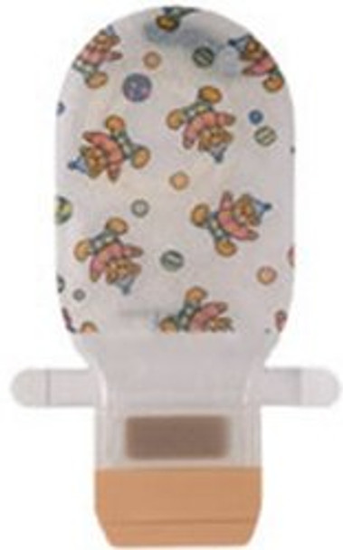 AssuraColoKids Drainable Teddy Bear Design Colostomy Pouch, 6¼ Inch Length, 1 Inch Flange