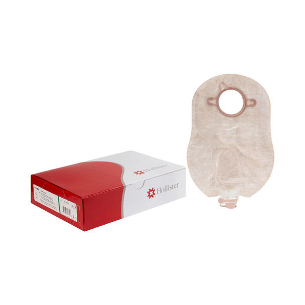 New Image Two-Piece Transparent Urostomy Pouch, 9 Inch Length, 1¾ Inch Stoma