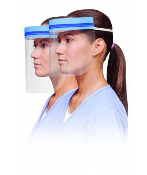 Wraparound Face Shield Crosstex One Size Fits Most Full Length Anti-fog Disposable NonSterile