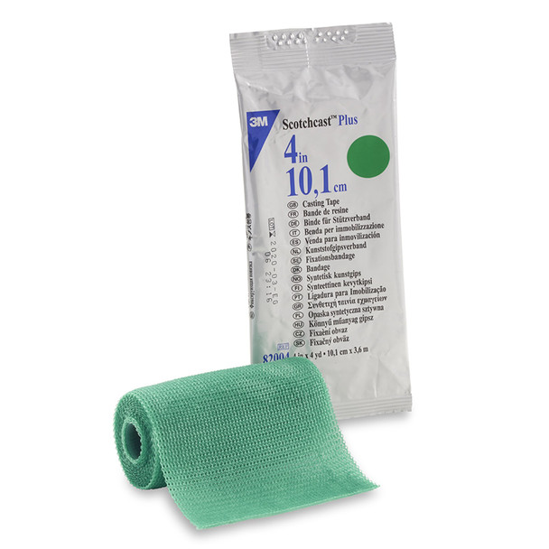 3M Scotchcast Plus Green Cast Tape, 4 Inch x 4 Yard