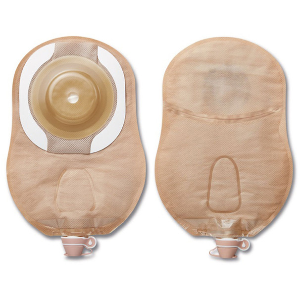 CeraPlus One-Piece Drainable Beige Urostomy Pouch, 9 Inch Length, 7/8 Inch Stoma