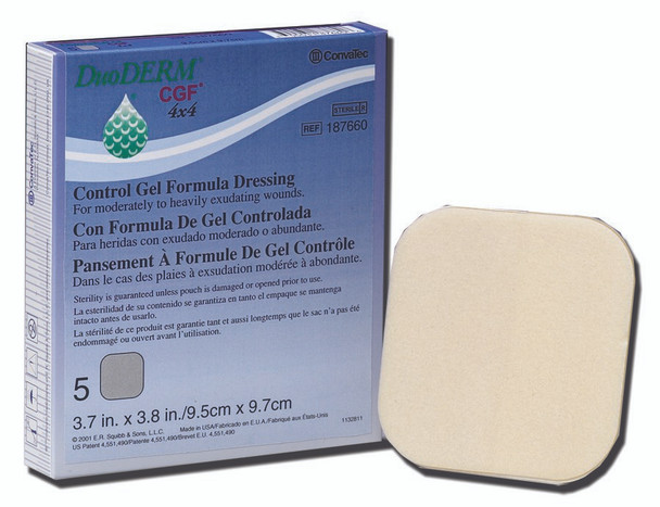 DuoDerm CGF Hydrocolloid Dressing, Sterile, Square, 8 x 8 inch