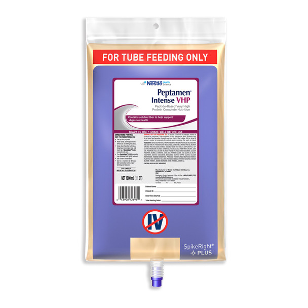 Peptamen Intense VHP Ready to Hang Tube Feeding Formula, 33.8 oz. UltraPak Bag