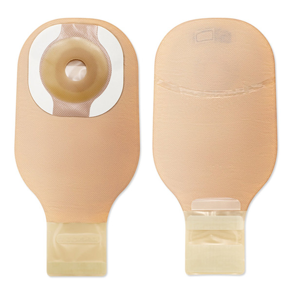 Premier One-Piece Drainable Beige Ostomy Pouch, 12 Inch Length, 1 Inch Stoma