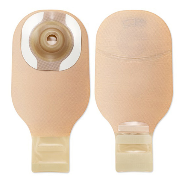 Premier One-Piece Drainable Beige Ostomy Pouch, 12 Inch Length, Up to 1 Inch Stoma