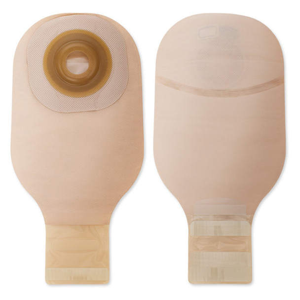 Premier Flextend One-Piece Drainable Beige Filtered Ostomy Pouch, 12 Inch Length, 1 Inch Stoma