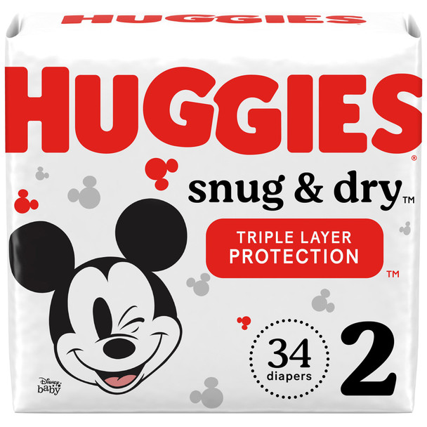 Huggies Snug & Dry Diaper, Size 2, 34 per Package