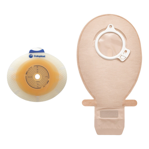 SenSura Click Two-Piece Closed End Opaque Filtered Ostomy Pouch, 8½ Inch Length, 40 mm Flange