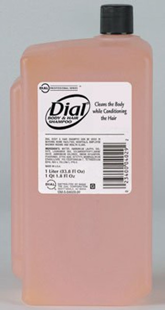 Dial Professional Hair and Body Wash Refill Bottle, 1 Liter