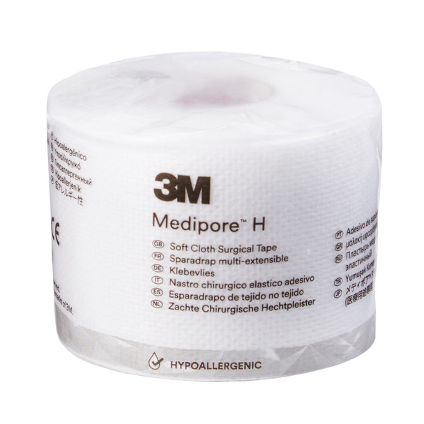 3M Medipore H Cloth Medical Tape, 2 Inch x 10 Yard, White