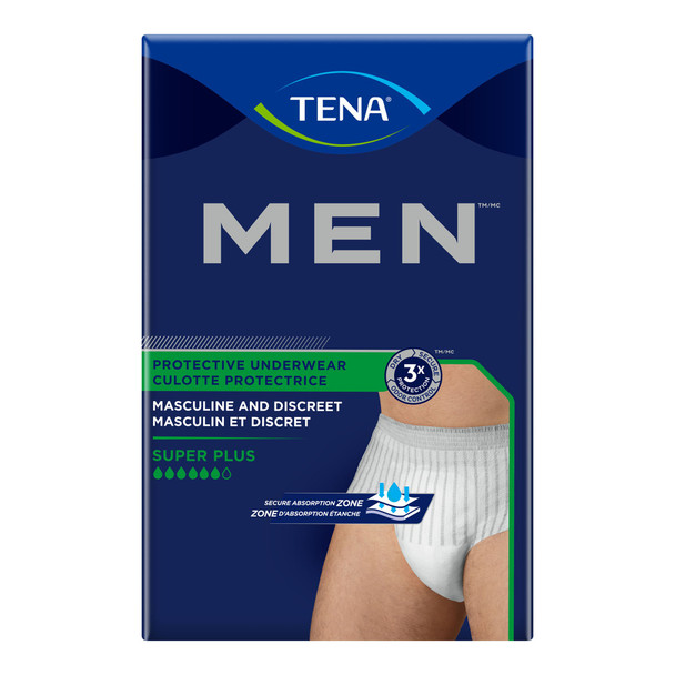 Tena Men Super Plus Absorbent Underwear, Small / Medium