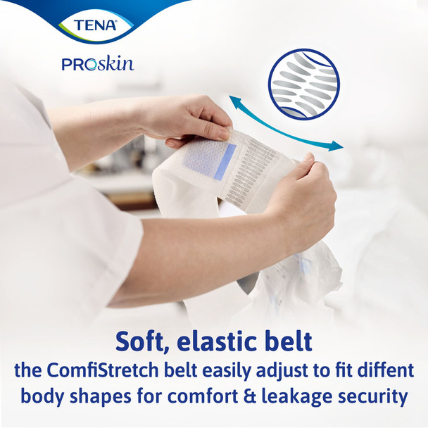 Unisex Adult Incontinence Belted Undergarment TENA ProSkin Flex Super Size 12 Disposable Heavy Absorbency 3/CS