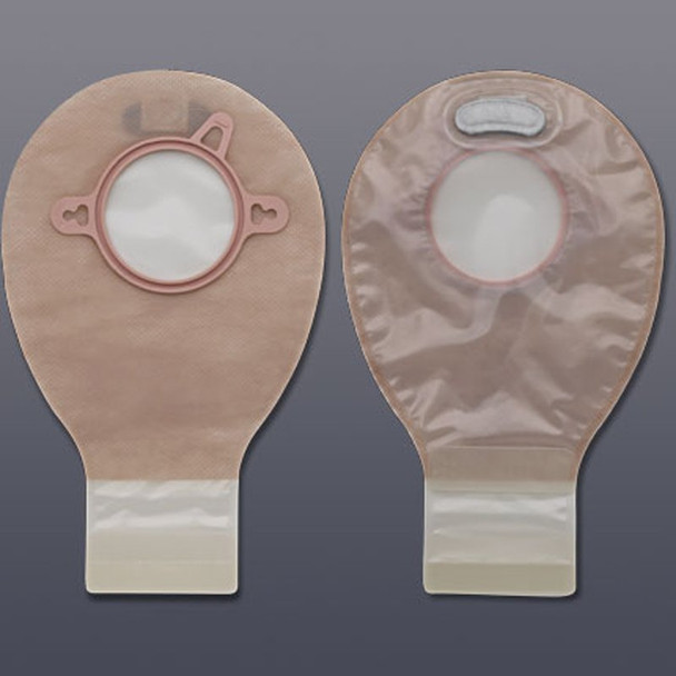 New Image Two-Piece Drainable Transparent Filtered Ostomy Pouch, 7 Inch Length, 1¾ Inch Flange