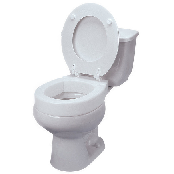 Maddak Tall-ette Toilet Seat - Standard, Hinged, White, 350 lbs. Capacity