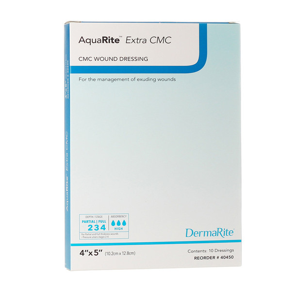 AquaRite Extra CMC Wound Dressing, 4 x 5 Inch