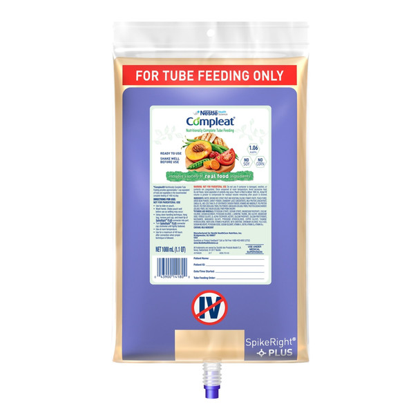 Compleat Original Tube Feeding Formula, 1000 mL Bag