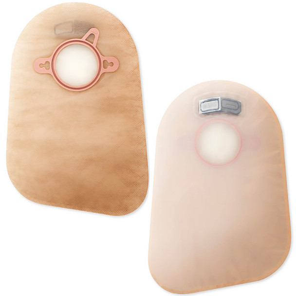 New Image Two-Piece Closed End Beige Filtered Ostomy Pouch, 9 Inch Length, 2¼ Inch Flange