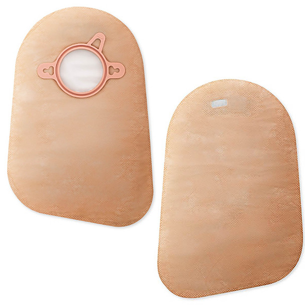 New Image Two-Piece Closed End Beige Filtered Ostomy Pouch, 9 Inch Length, 2¾ Inch Flange