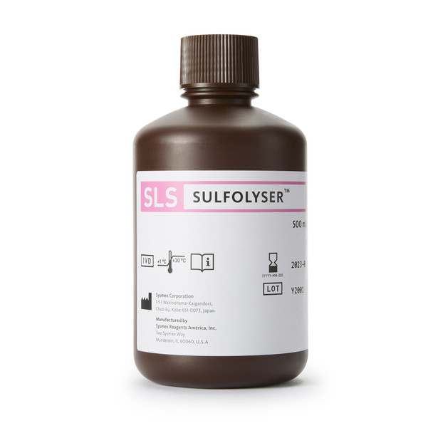 Sulfolyser for use with Sysmex Automated Hematology Analyzers, Hemoglobin test