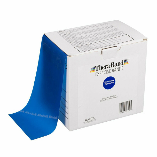 TheraBand Exercise Resistance Band, Blue, 6 Inch x 50 Yard, X-Heavy Resistance