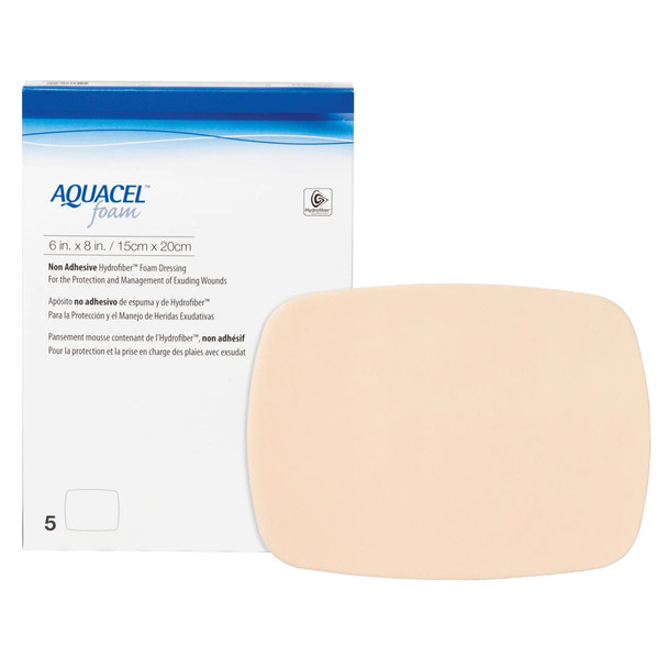 Aquacel Nonadhesive without Border Foam Dressing, 6 x 8 Inch