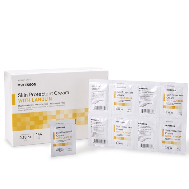 McKesson Unscented Skin Protectant Cream, 5 Gram Individual Packet McKesson Unscented Skin Protectant Cream, 5 Gram Individual Packet