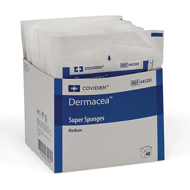 Dermacea Sterile USP Type VII Gauze Sponge, 6 x 6-3/4 Inch