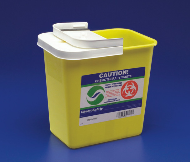 SharpSafety Chemotherapy Waste Container, 18 Gallon, 26 x 18¼ x 12¾ Inch