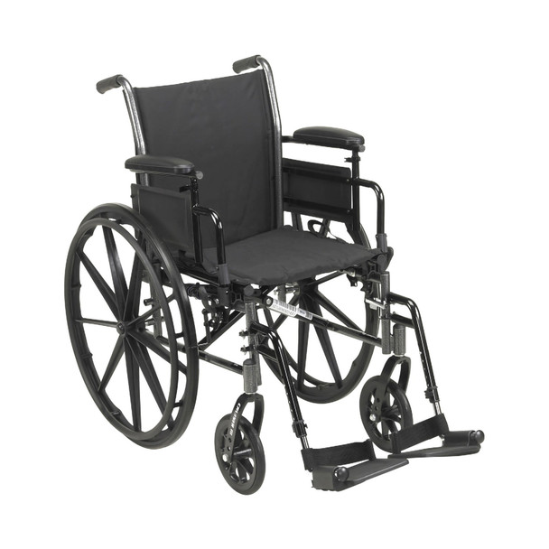 McKesson Manual Lightweight Wheelchair, 18 Inch Seat Width