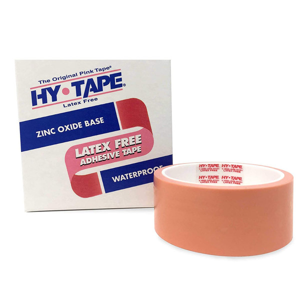 Hy-Tape Zinc Oxide Adhesive Medical Tape, 1 Inch x 5 Yard, Pink