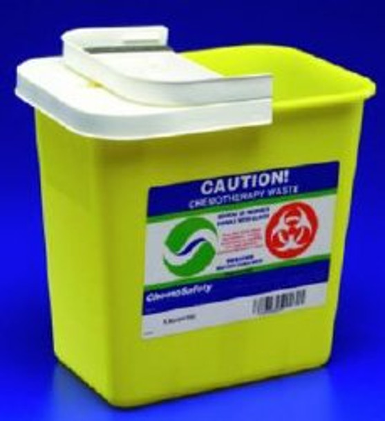 SharpSafety Chemotherapy Waste Container, 12 Gallon, 18¾ x 12¾ x 18¼ Inch