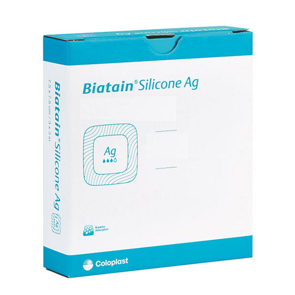 Biatain Ag Calcium Alginate Dressing with Silver, 6 x 6 Inch