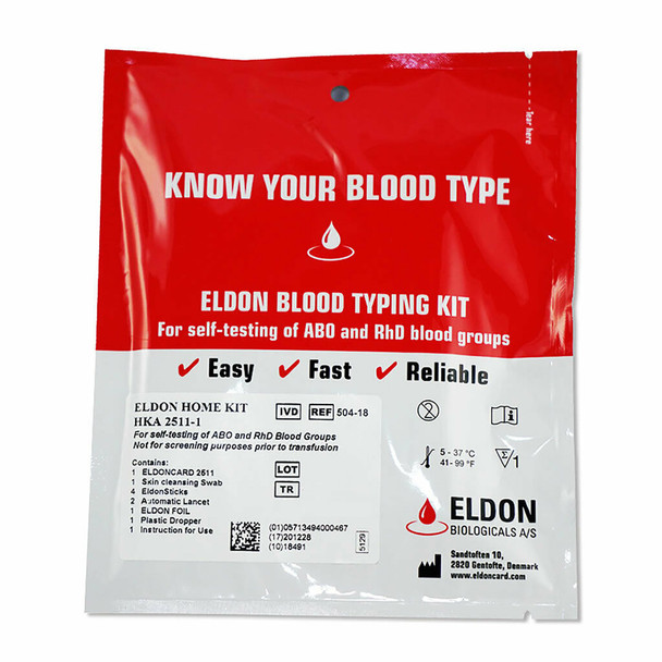 EldonCard Blood Typing Test Kit