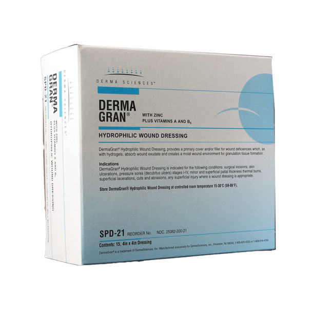 Dermagran B Zinc Impregnated Dressing, 4 x 4 Inch