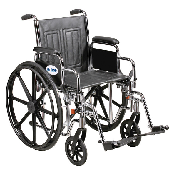 drive Sentra EC HD Bariatric Wheelchair, 20-Inch Seat Width