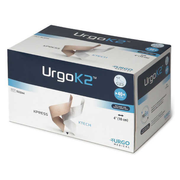 URGOK2 Self-adherent Closure 2 Layer Compression Bandage System, 4 X 9-3/4 X 12-1/2 Inch
