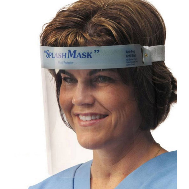 Face Shield Splash Mask One Size Fits Most Full Length Anti-fog Disposable NonSterile