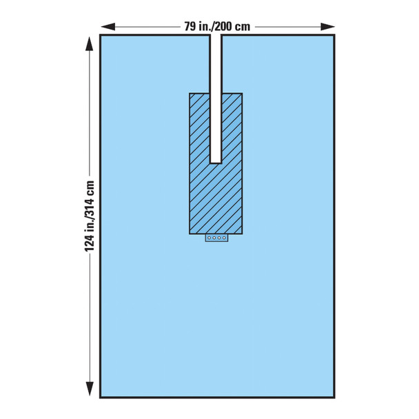 Halyard Sterile U- Surgical Drape, 80 W x 124 L Inch